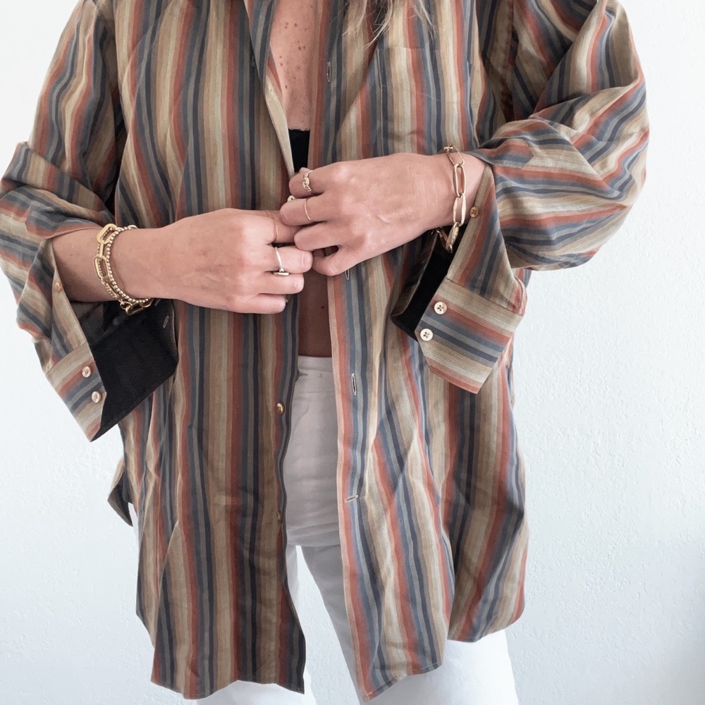 Moody Stripe Button Up